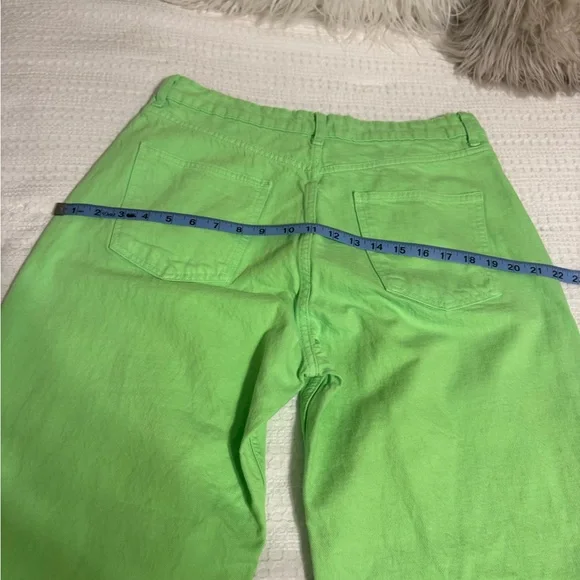 Zara The Boogie Pants Vibrant Green Wide Leg Pants - Picture 6 of 12